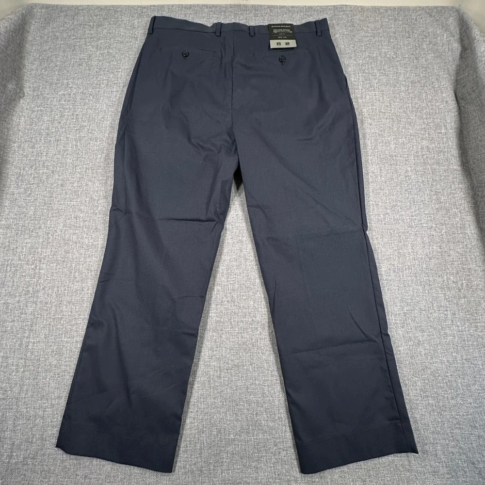 Banana Republic Slim Non-Iron Dress Pant Men 38x30 (Fits 38x29) Navy Stretch NEW